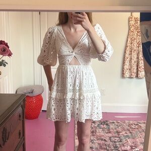 Eyelet White Lace Dress